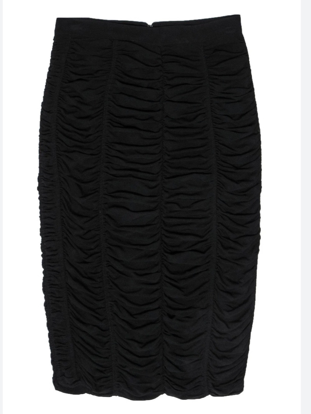 ♥️ Burberry New Black Ruched Pencil Skirt Stretch
